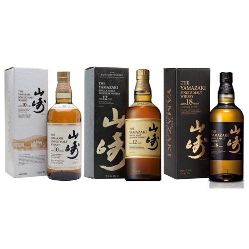 Suntory Yamazaki Distillery Set 10yo, 12yo and 18yo 3 x 70cl - 5 Stars